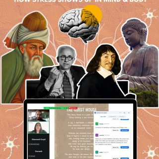Descartes × Rumi × Damasio × Budddha × Vagus Nerve

A philosopher, a poet, a neuroscientist, a sage and a nerve that connects them all!

What am I talking about?

A webinar I facilitated for World Mental Health Month, titled “Understanding Emotional Storms: How Stress Shows Up in Our Mind and Body,” for around 250 professionals from the banking industry.

We explored stress not as something that “just happens in the mind,” but as a living, physical experience that moves through the mind and body - understood through philosophical, psychological, and physiological lenses.

From Descartes’ separation of mind and body, to Rumi’s flowing metaphors for emotion, to Damasio’s neuroscience of embodied feeling, and the Buddha’s reminder that calm comes from awareness, not control.

We learned that emotions and feelings are embodied truths - real physiological experiences reflected in breath, posture, and heartbeat.

We explored body maps, understood the layers of emotion, feeling, and mood, and discovered practical ways to regulate through the vagus nerve - the biological bridge between mind and body.

🟢 Ventral Vagal (Safety & Connection)
🟡 Sympathetic (Fight / Flight)
🔴 Dorsal Vagal (Shutdown / Immobilization)

Balancing these states deepens calm, connection, and presence.

Grateful to everyone who joined for the thoughtful interaction and honest reflections throughout the session, your openness made the conversation come alive.

And a big thank you to Clove - Emotional Wellbeing Partner for the continued partnership and for creating spaces where conversations about mental health feel real, relevant, and accessible.

[Mental Health, Mind-Body Connection, Psychology, Wellbeing, Workplace Wellness, Vagus Nerve]